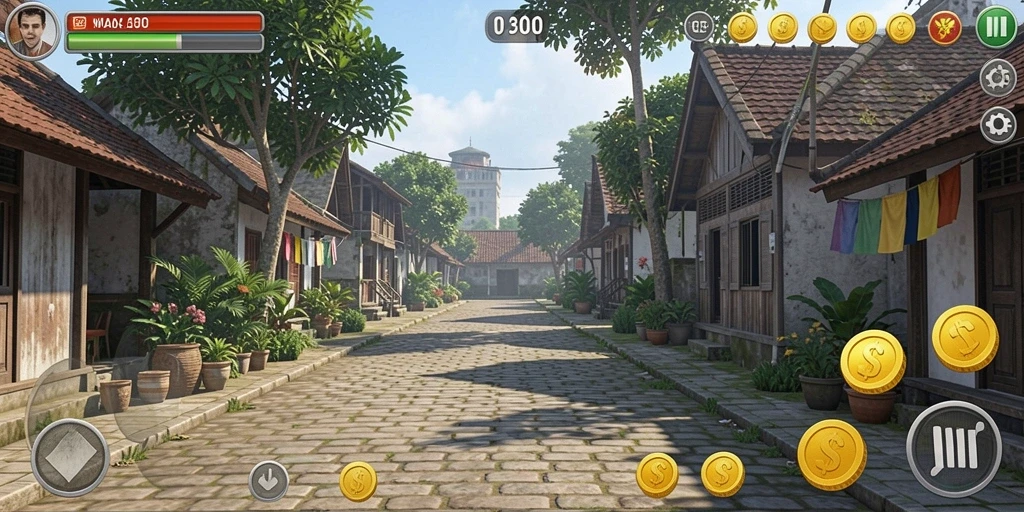 Pemandangan slot yang penuh warna dan menggembirakan.